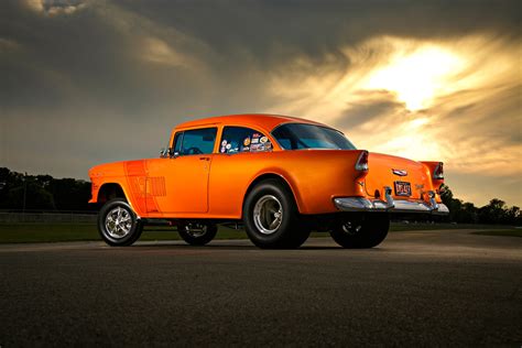 A 10 Second Street Legal 1955 Chevy Gasser Is As Cool As It Gets Hot