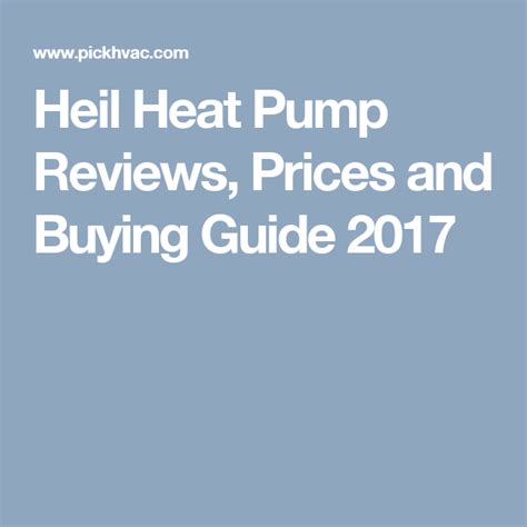 Hvac building heat recovery heatpump ventilator machine price. Heil Heat Pump Reviews, Prices and Buying Guide 2017 ...