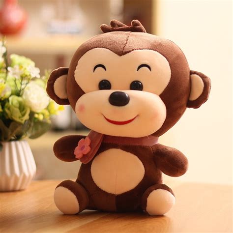 23 55cm 4 Colors Cute Monkey Stuffed Plush Toy Animal Sitting Monkey