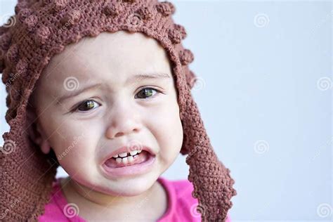 Portrait Of Sad Baby Girl 11 Months Old Stock Image Image Of Look