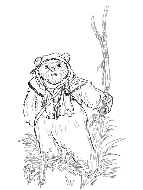 Use basic counting skills and the key at the bottom of the page to create a fun star wars ewok coloring page. Ewok Coloring Page - Free Printable Coloring Pages for Kids