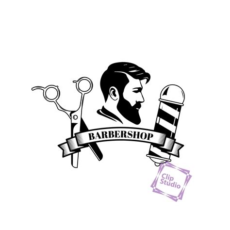 Barber Shop Logo 3 Classic Label Sticker Business Shave Man Etsy