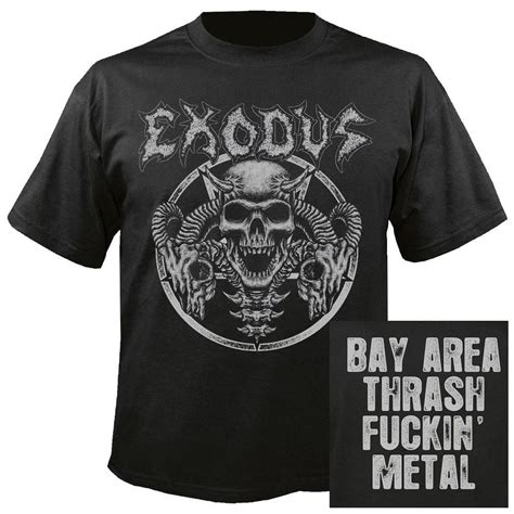 Exodus Horns Skull T Shirt Metal And Rock Shirts Oristore Heavy