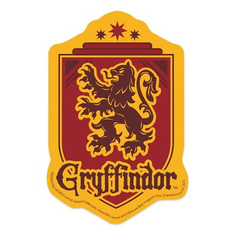 Vinyl Laptop Sticker Featuring Harry Potter Gryffindor Shield With Red