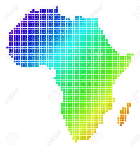 Africa printable maps by freeworldmaps net. Spectrum dotted pixel Africa Map isolated on plain background. , #ad, #pixel, #Africa, #Spectrum ...