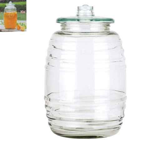 5 Gallon Glass Barrel Jar Vitrolero Aguas Frescas Water Juice Beverage