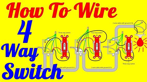 4 Way Light Switch Wiring Diagram How Wire Multiple Lights 4 Way