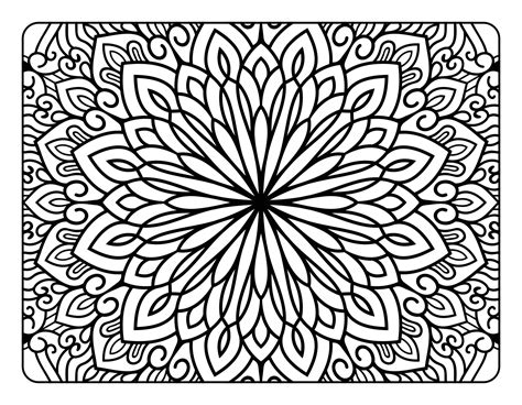 Adult Mandala Coloring Page For Relaxation Coloring Page For Adult