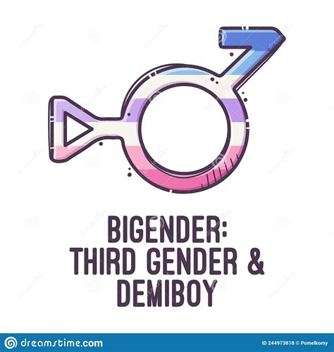 Gender Symbol Bigender Signs Of Sexual Orientation Vector Stock