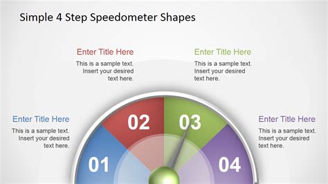 4 Steps Simple Speedometer Shapes For Powerpoint Slidemodel