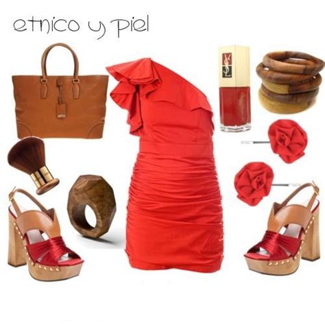 Fashionlive Combinar Vestido Rojo