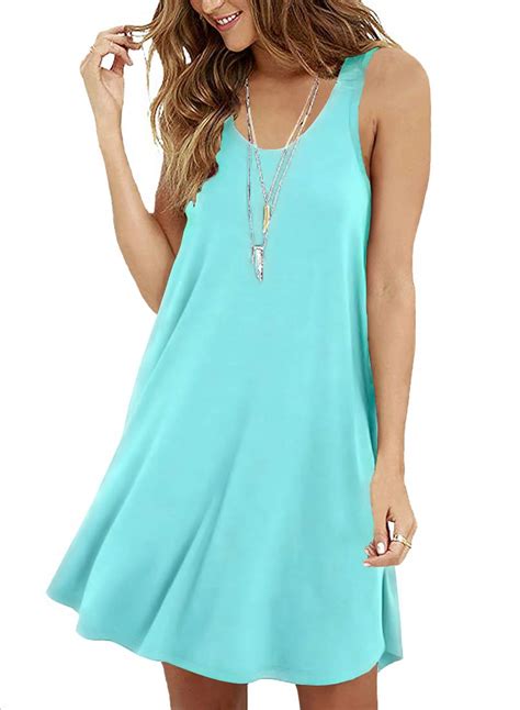 Viishow Womens Summer Sleeveless Casual Swing Simple T Shirt Loose