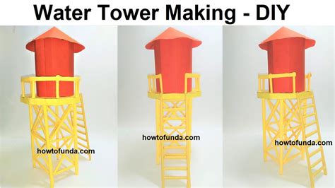 Watch Tower House Making Using Cardboard Water Tower Howtofunda