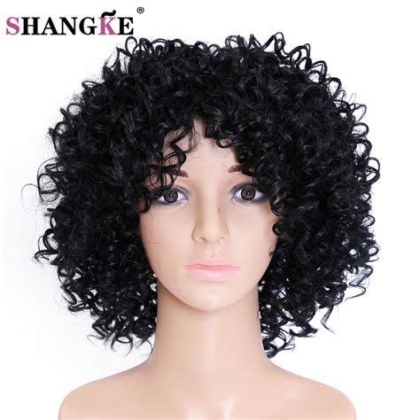 Shangke Hair Short Afro Kinky Curly Wigs For Women Wigs