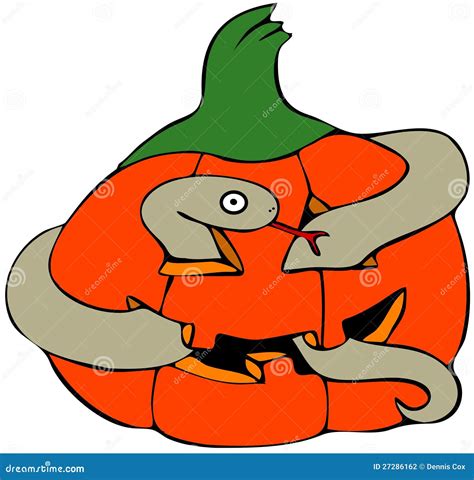 Snake In A Pumpkin Stock Photography Image 27286162