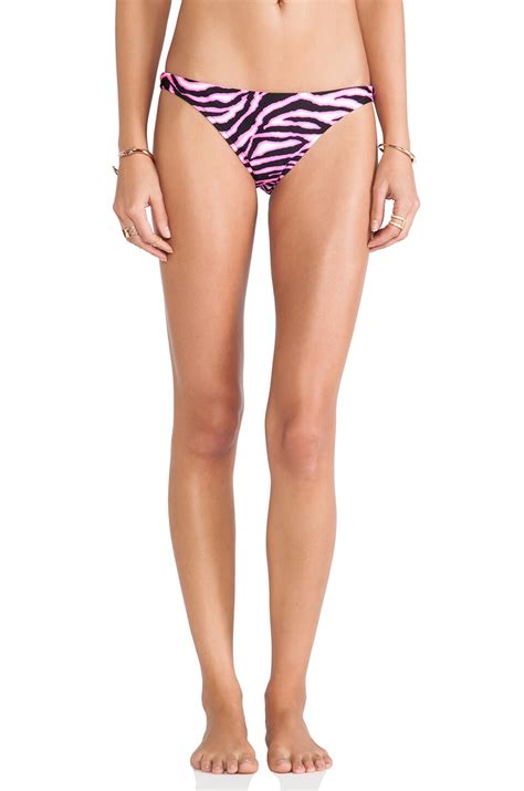 Milly St Lucia Bikini Bottom In Fluo Pink Revolve