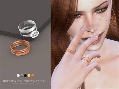 Anniversary Rings Female Version By Sugar Owl At Tsr Sims 4 Updates