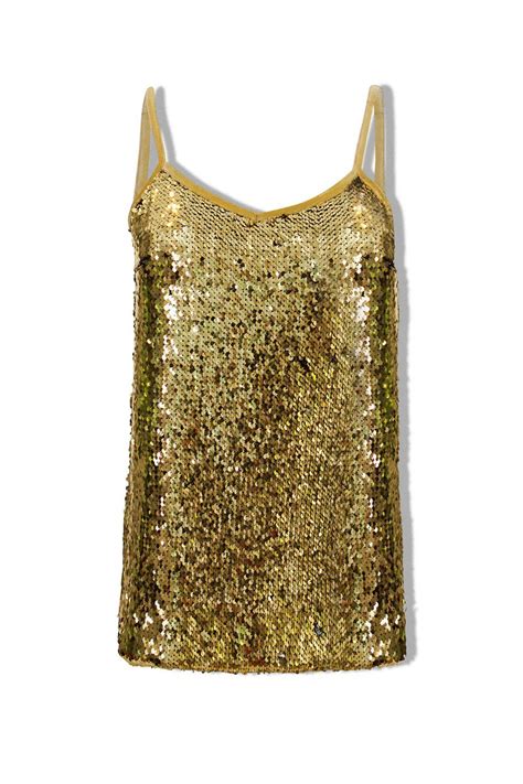 Ilona Rich Gold Sequin Cami Top Mod And Retro Clothing In 2020 Sequin Cami Top Tops Cami Tops