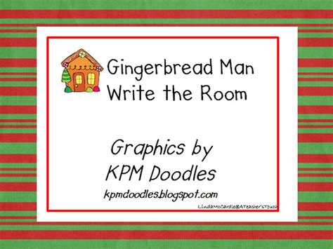 A Teachers Touch Gingerbread Man Write The Room Literacy Station