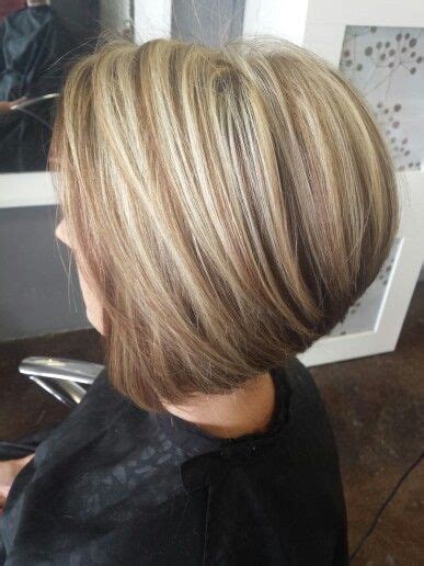 Using lowlights in a color one to three shades darker will allow you to add depth and dimension to if youre thinking of more options for brown hair with lowlights this style just 2 shades lighter than light brown. Blond with light brown lowlights and a stacked Bob. Short ...