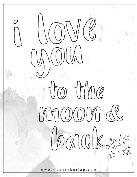 I Love You To The Moon And Back Printable Love You My Love Love