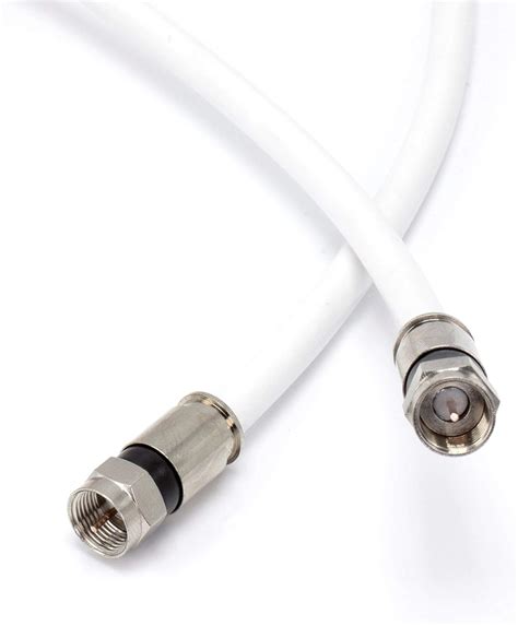 25 Feet White Rg6 Coaxial Cable Coax Cable Made In The Usa