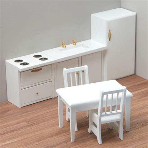 In stock on february 2, 2021. Dollhouse Miniature White Kitchen Set - Kitchen Miniatures - Dollhouse Miniatures - Doll ...