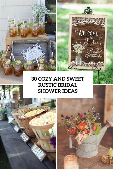 30 cozy and sweet rustic bridal shower ideas weddingomania