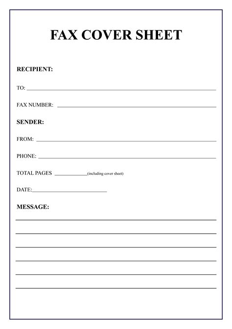 Sample Fax Cover Sheet Template With Examples
