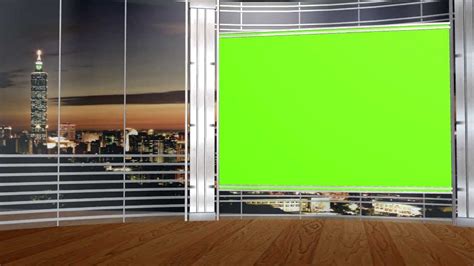Free Hd Virtual Studio Set With Green Screen Tv Different Angles