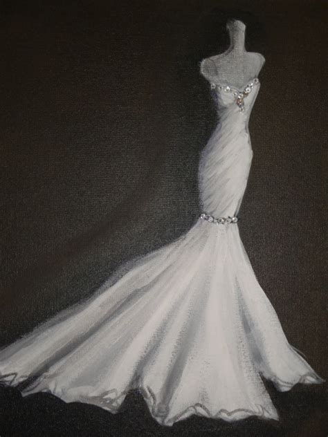 Custom Wedding Dress Painting By Laura Pruett Of Laura Arts And Design