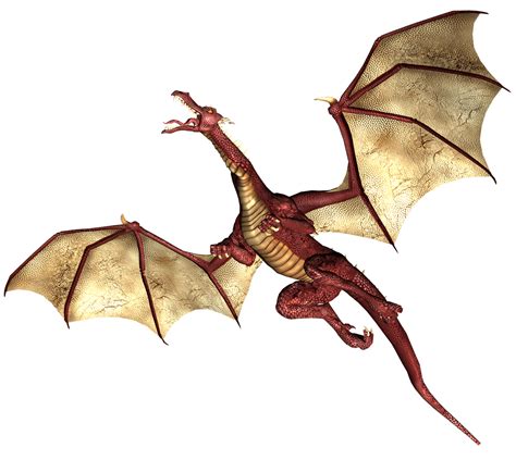 Dragon Red And Brown Wings Flying Up Transparent Png Stickpng