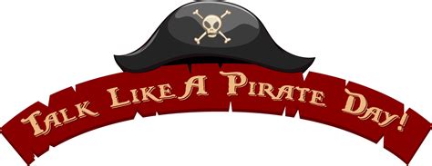 Talk Like A Pirate Day Clipart Banner With A Pirate Hat 2729195 Vector