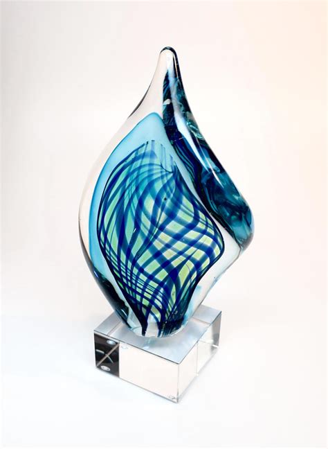 Frazzle Blue Hand Blown Glass Award