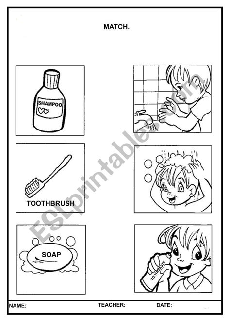 Personal Hygiene Esl Worksheet By Ddaponte Esl Lessons Preschool