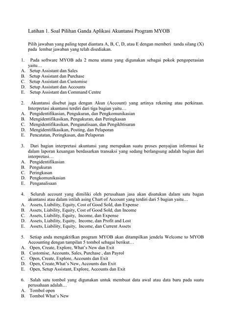 Dicontohkan dengan berbagai bentu soal, seperti soal teks, soal. Soal Pilihan Ganda Pengertian Ojk / Soal Pilihan Ganda ...