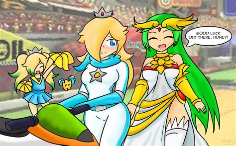 Rosalina X Palutena Pre Race Cheer ~art Trade~ By Xero J On Deviantart