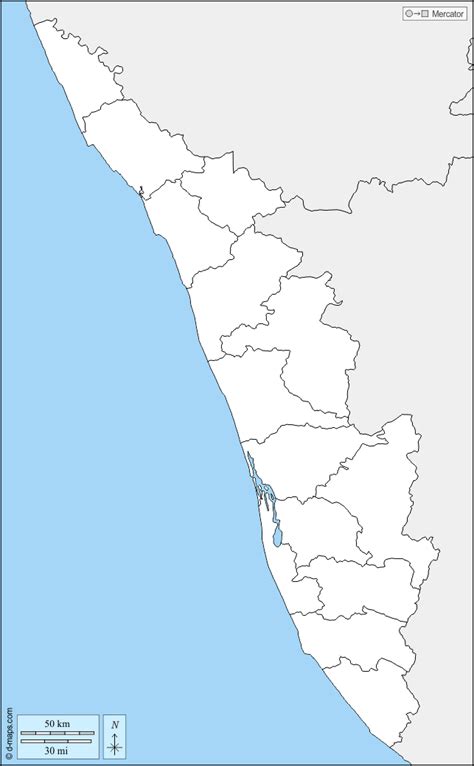 Maps Of Kerala Districts Map Of Kerala State Showing The Layout Of Sexiz Pix