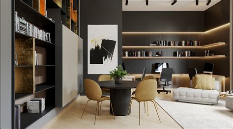 Modern Study Room On Behance