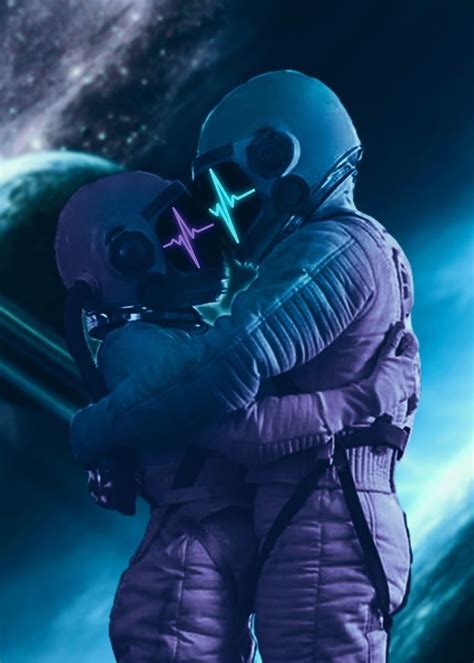 Astronaut Love In Galaxy An Art Print By Alemcoksa Astronaut Art Space Artwork Astronaut