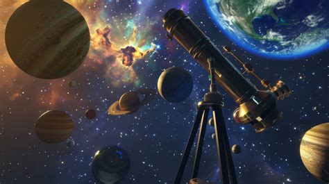 Space Telescope Viewing Planets Astronomy Wallpaper Solar System