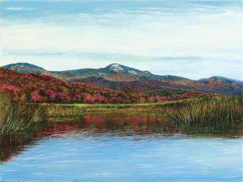 Adirondack Lake Mountain Paintings Indian Lake Adirondack