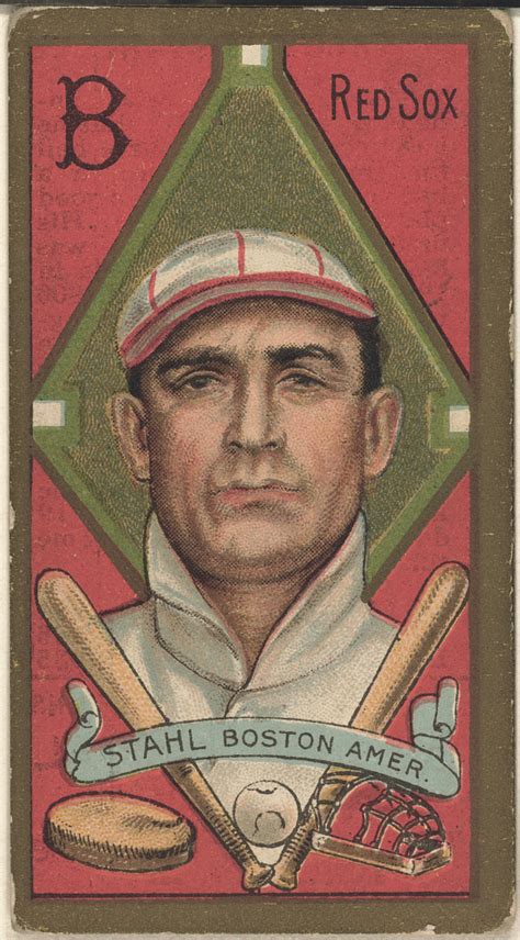 Jacob G Stahl Boston Red Sox Baseball Card Portrait Digital File