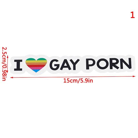 buy i love gay porn sex lgbt lesbian funny car bumper vinyl sticker bicycle stickers at