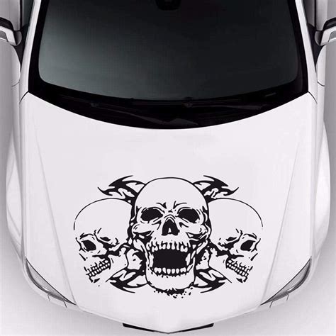 practlsol car decals 1 pcs three skull decal car sticker decals car decal vinyl