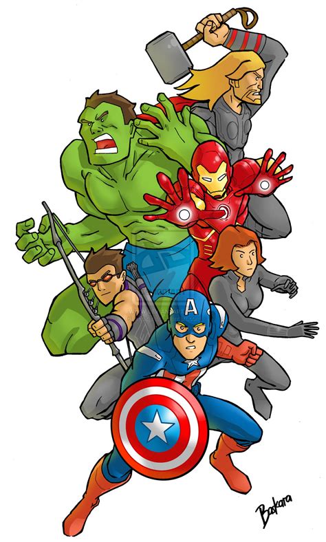 Avengers Assemble Cartoon Clip Art Bay