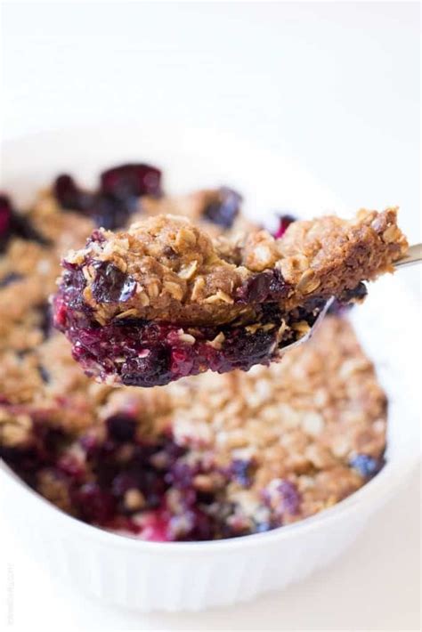 The Easiest Triple Berry Crumble Made With Frozen Fruit Thickened