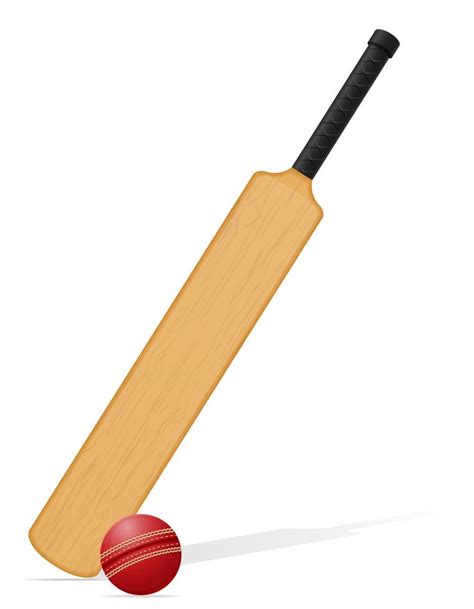 Cricket Bat And Ball Vector Illustration 511114 Vector Art At Vecteezy
