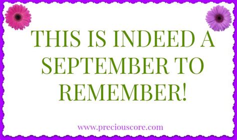 This Is Indeed A September To Remember Precious Core