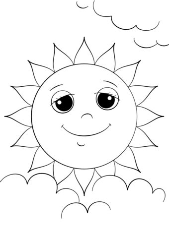Welcome to our supersite for interactive & printable online coloring pages! Cartoon Sun Character coloring page | Free Printable ...